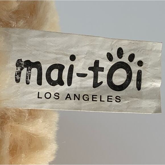 Teddy Bear Stuffed Animal Mai Toi Tan Soft Plush Polyester 13" Cute Cuddly Lovey - Picture 8 of 11